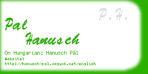 pal hanusch business card